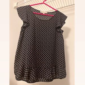 LOFT navy and pink top